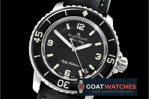 Blancpain - Blancpain Fifty Fathoms Black SS/NY Blk ZF Asia 23J