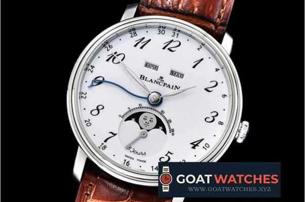 Blancpain - Villeret Complications SS/LE2 Wht/Num OMF Miyota 9015