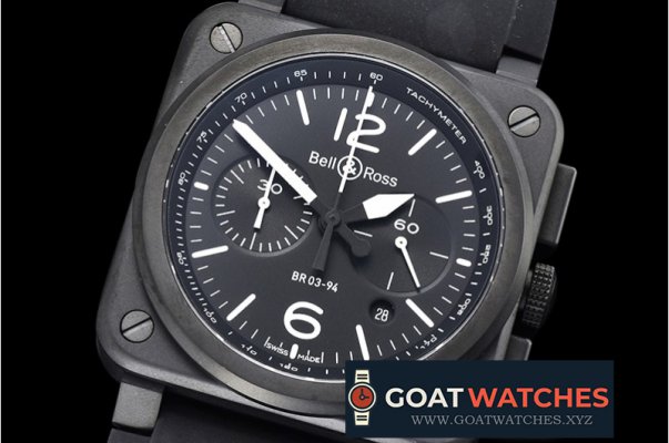 Bell & Ross - BR03-94 Chronograph PVD/RU Black Asia 7750