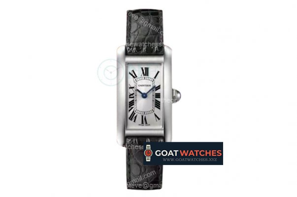 Cartier - Tank Americaine Ladies WSTA0016 SS/LE White/Rmn Blk 8848F Swiss Quartz