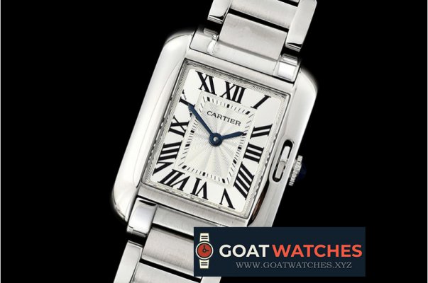 Cartier - Tank Anglaise Ladies SS/SS White/Roman GSF Swiss Quartz