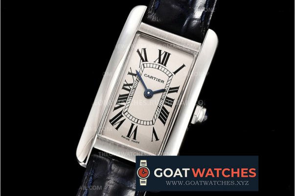 Cartier - Tank Americaine Ladies SS/LE White/Rmn Swiss Quartz
