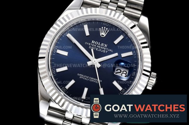 Rolex - DJ2 41mm Jub Flt 904L SS/SS Blue/Stk V3 ARF Asia2824