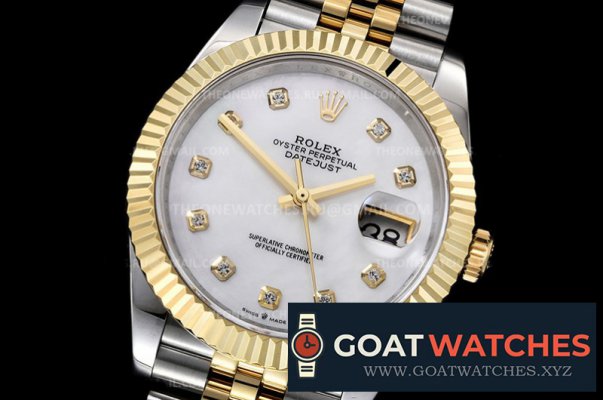 Rolex - DJ2 41mm Jub Flt 904L Wrp YG/SS WhtMOP/Dia GMF A3235