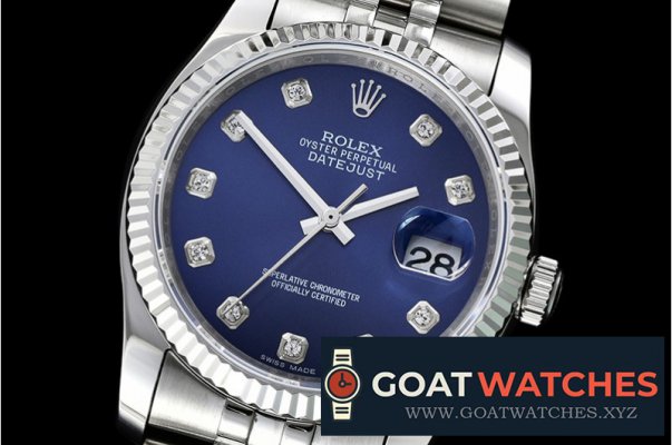 Rolex - DateJust Jub Flt SS/SS Dark Blue Diam BP A3135 Mod