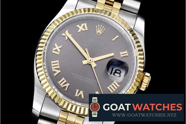 Rolex - DJ 36mm Jub Flt YG/SS Dark Grey Rmn BP A3135 Mod