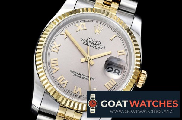 Rolex - DJ 36mm Jub Flt YG/SS Light Grey Rmn BP A3135 Mod