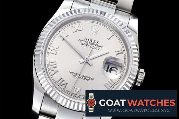 Rolex - DJ 36mm Oyst Flt SS/SS Light Grey Rmn BP A3135 Mod