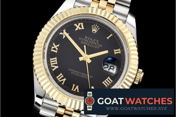 Rolex - DJ2 41mm Jub Flt YG/SS Black Roman BP A3235 Mod