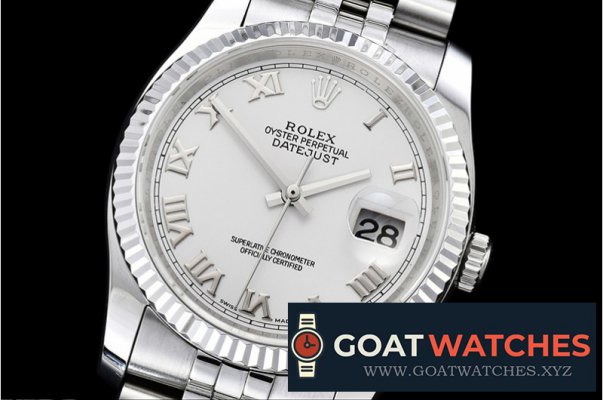 Rolex - DJ 36mm Jub Flt SS/SS White Roman BP A3135 Mod