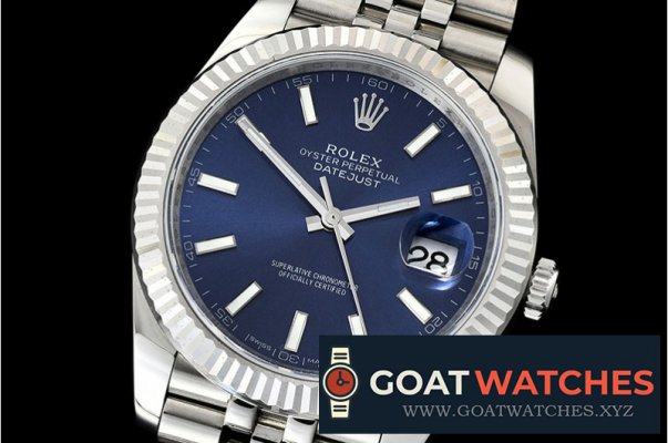 Rolex - DJ2 41mm Jub Flt SS/SS Blue Sticks Asia 3235