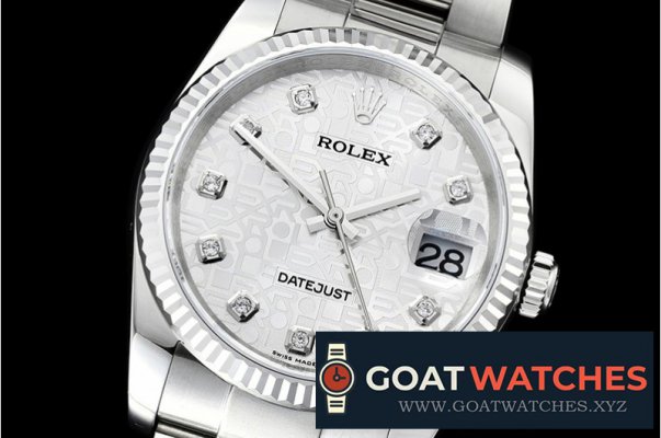 Rolex - DJ 116234 Flt 904L Oyst SS/SS Silv Diam DJF V2 A2824