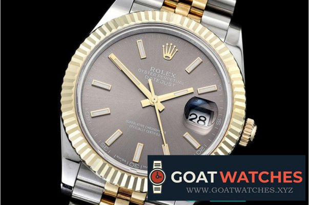 Rolex - DJ2 41mm Jub Flt Wrap 904L YG/SS D Grey Stk GMF A2836
