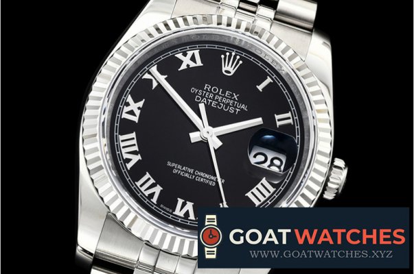 Rolex - DJ 36mm Jub Flt 904L SS/SS Blk/Rmn ARF A3135 Mod