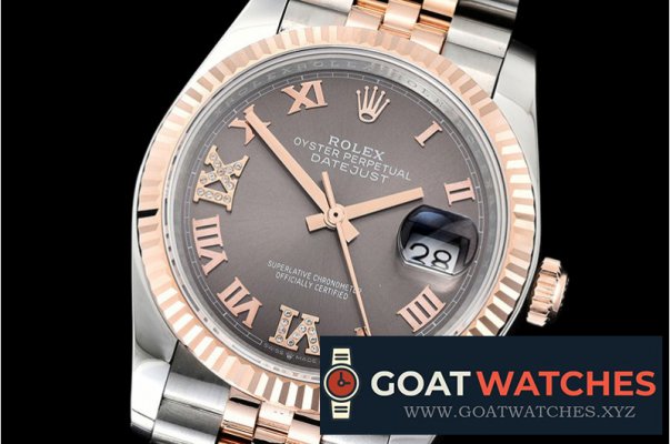 Rolex - DateJust 36mm Jub Flt 904L RG/SS Grey/DiRmn GMF A2836
