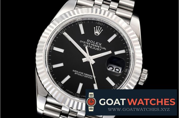 Rolex - DJ2 41mm Jub Flt 904L SS/SS Black/Stk ARF Asia 2824