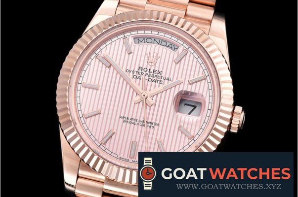 Rolex - DayDate 40mm RG/RG 18K Wrp R. Gold Stks BP Swiss 2836