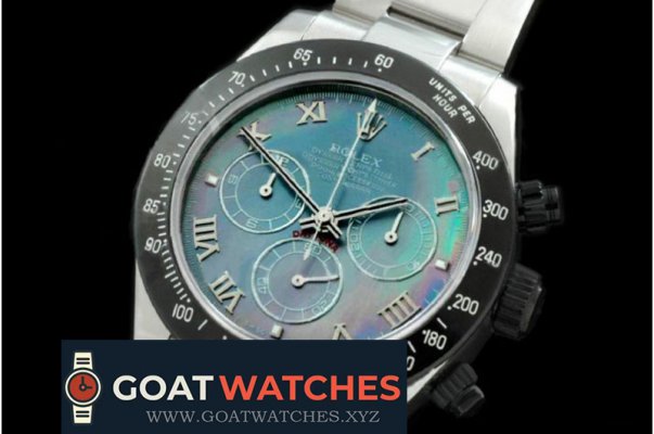 Rolex - SS/PVD MOP Green Roman Asia 7750 Running Secs @ 6
