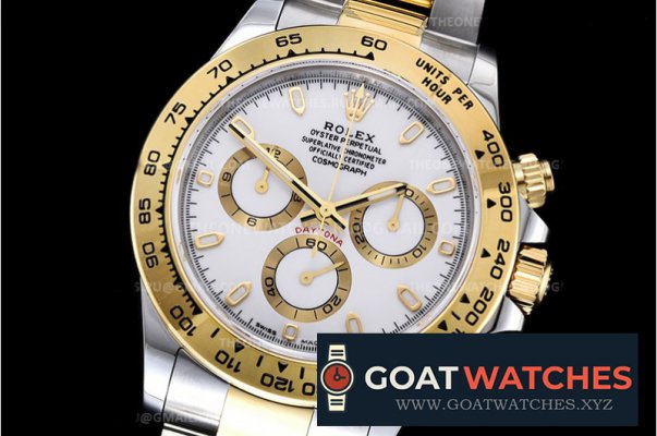 Rolex - Daytona 116523 904L YG/SS White Stk Noob A4130
