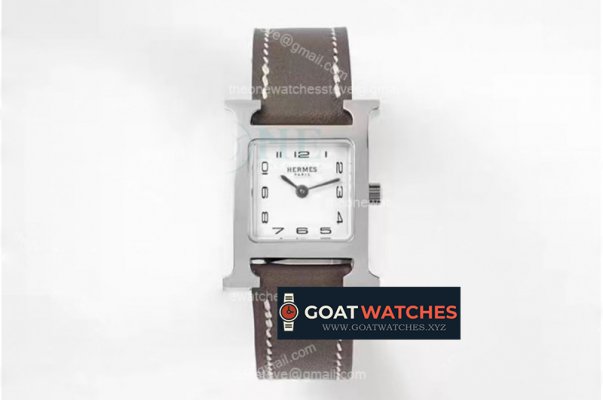 Hermes - Heure H SS/LE White/Num Gray BVF Swiss Quartz