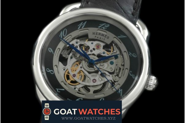 Hermes - Arceau Skeleton SS/LE Black Asian 2824