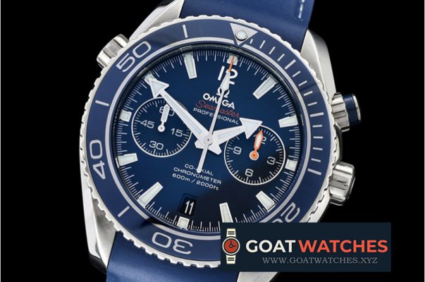 Omega - Planet Ocean 45mm Chrono TI/RU BP Blue A7750 Mod9300