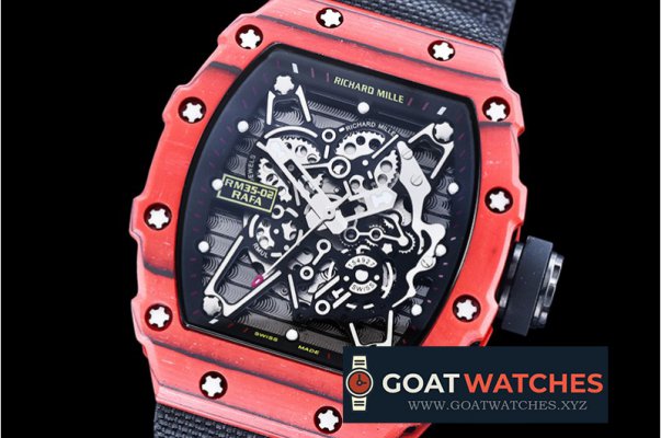 Richard Mille - RM035-02 Rafael Nadal Red FC/NY Blk/Blk Miyota Mod