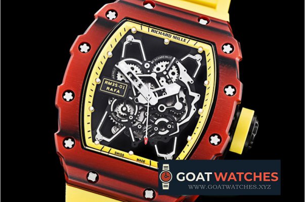 Richard Mille - RM035-01 Rafael Nadal Red FC/VRU Blk/Yllw Miyota Mod