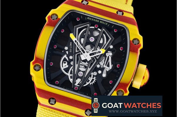 Richard Mille - RM027-03 Rafael Nadal Red/Yellw FC/VRU Blk Miyota Mod