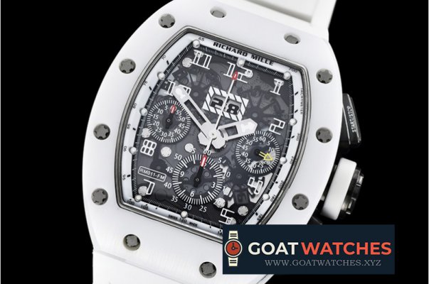 Richard Mille - RM011 Felipe Massa LE Wht Cer CER/PVD/VRU White A7750