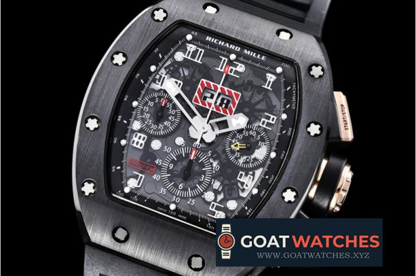 Richard Mille - RM011 Felipe Massa LE DLC/RG/VRU Black/White A7750