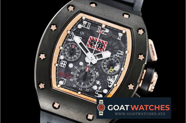 Richard Mille - RM011 Felipe Massa LE DLC/RG/VRU Blk/Org A7750