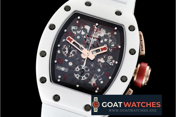 Richard Mille - RM011 Felipe Massa Wht CER/RG/VRU Skele KVF A7750 Mod