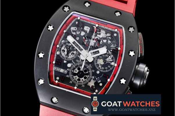 Richard Mille - RM011 Felipe Massa CER/PVD/VRU Red Skele KVF A7750 Mod