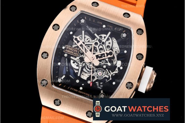 Richard Mille - RM035 Americas RG/RU Org Skele Blk KVF MY8215 Mod