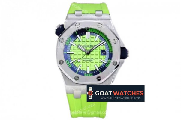 Audemars Piguet - Royal Oak Offshore Diver 42mm V2 15710 SS/RU Grn A3120