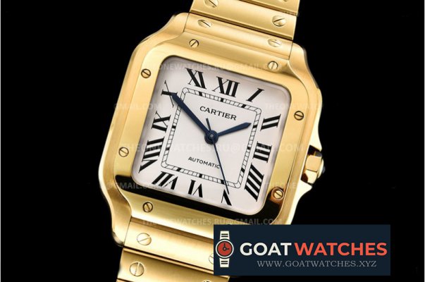 Cartier - Santos De Cartier Ladies 35mm YG/YG Wht BVF MY9015