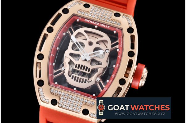 Richard Mille - Skull Tourbillon RG/RU Red Asian 21J Decorated Movt