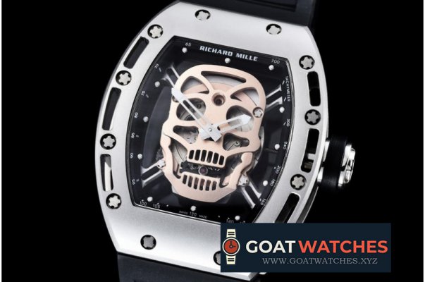 Richard Mille - Skull Tourbillon SS/RU Black Asian 21J Decorated Movt