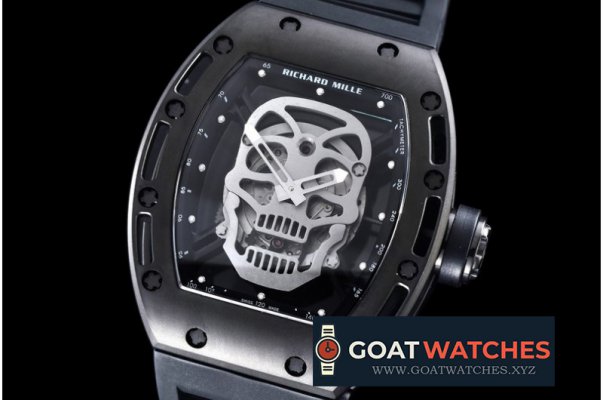 Richard Mille - Skull Tourbillon PVD/RU Black Asian 21J Decorated Movt