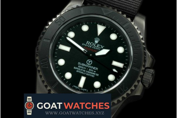 Rolex - Pro Hunter Military Sub SS/NT Black Swiss 2836