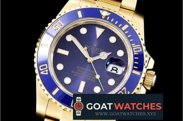 Rolex - Submariner 116618 YG/YG Blue BP Ult A3135 Mod