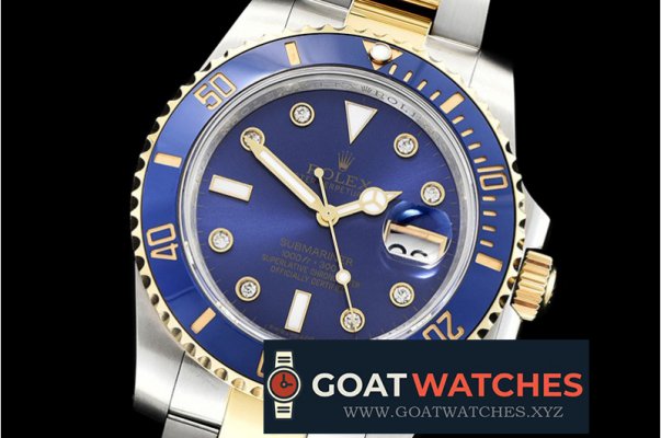 Rolex - Submariner 116613 Cer YG/SS Blue Diam GMF Asia 3135