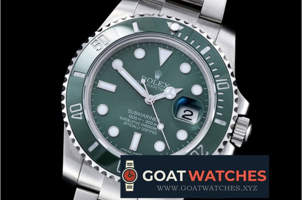 Rolex - Submariner 116610LV SS/SS Green BP V2 SP A3135 Mod