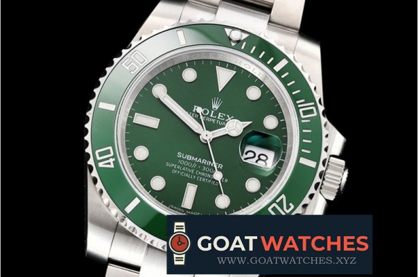 Rolex - Submariner 116610LV 904L SS/SS Green NAIL Asia 3135