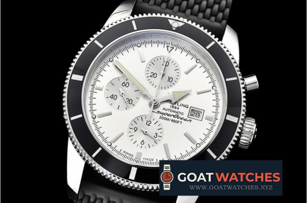 Breitling - SuperOcean Heritage II Chrono SS/RU White/B OMF A7750