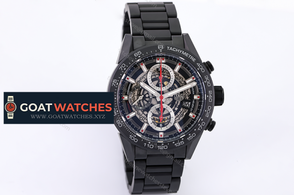 Tag Heuer - Carrera Cal. HEUER 01 43mm CER/CER Blk XF A1887 Chrono